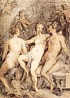 Venus between Ceres and Bacchus by Hendrick Goltzius